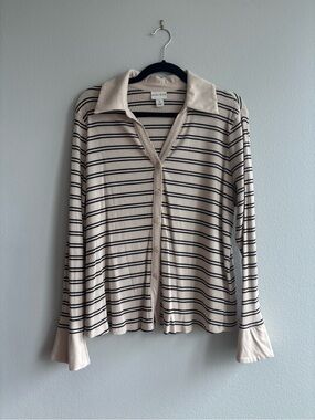 🤎Ribbed Knit Blouse